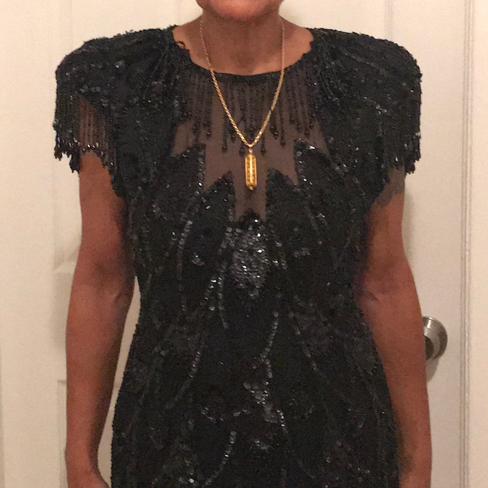 A.J. BARI BEADED DRESS